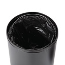  40L schwarzer Abfalleimer aus Stahl mit offenem Deckel Bolero