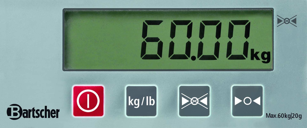  Bartscher Digitalwaage - 60kg - 20g