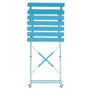  Klappbare Terrassenstühle Stahl azurblau Bolero