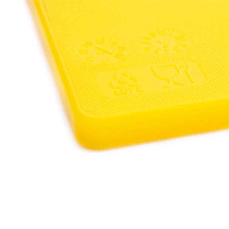  Antibakterielles LDPE Schneidebrett gelb 450x300x10mm Hygiplas